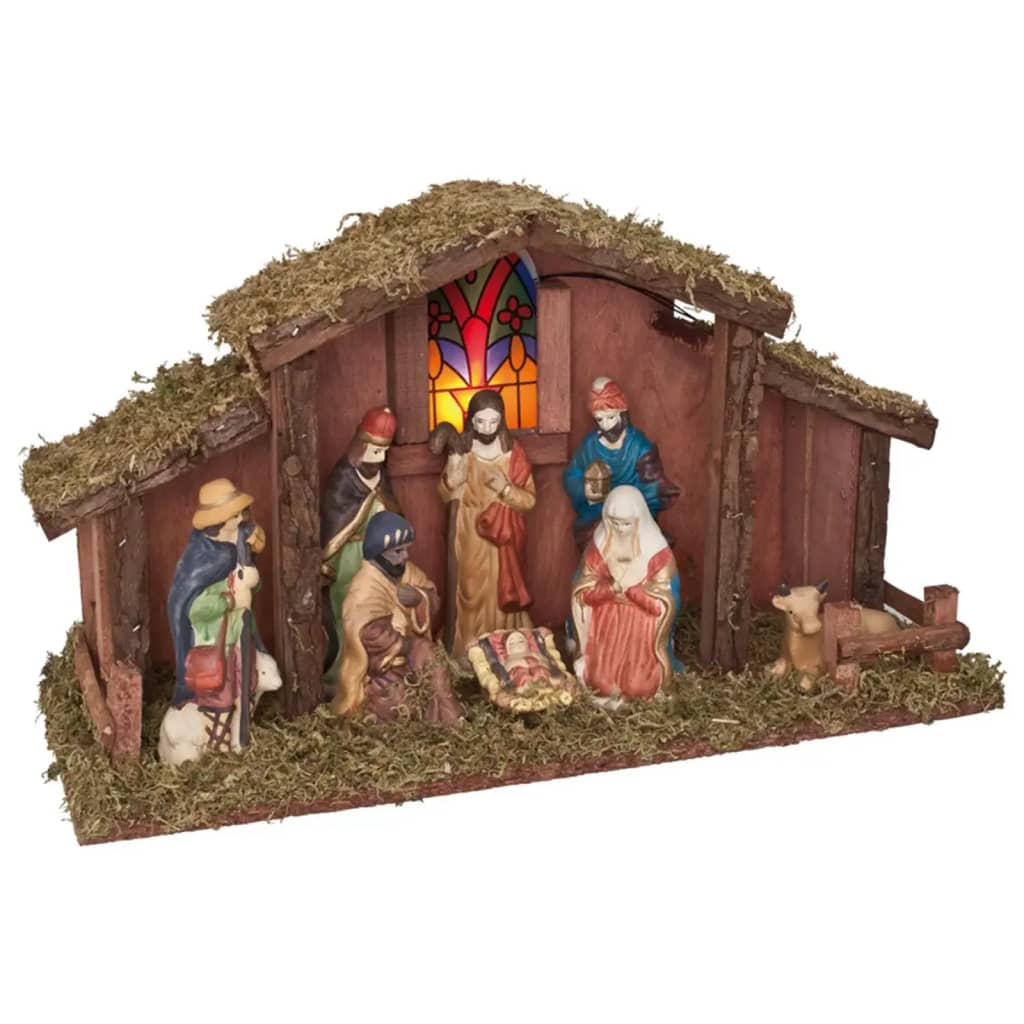 Ambiance Conjunto de presépio de Natal 8 pcs