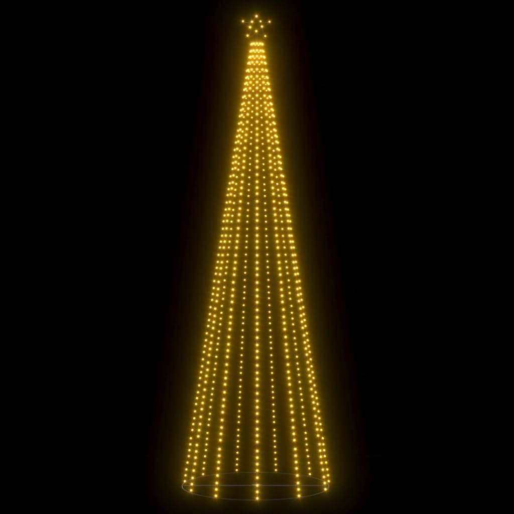 Árvore de Natal em cone 752 luzes LED branco quente 160x500cm