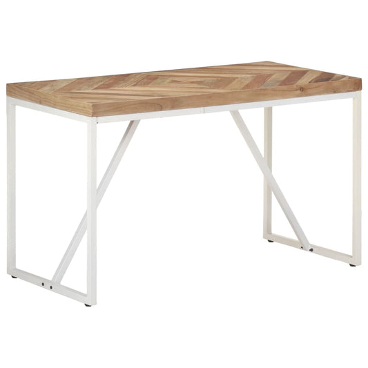 Mesa de jantar 120x60x76 cm madeira acácia maciça e mangueira