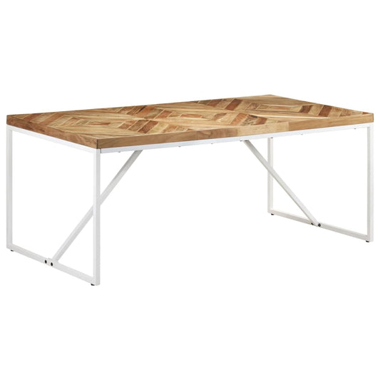 Mesa de jantar 180x90x76 cm madeira acácia maciça e mangueira