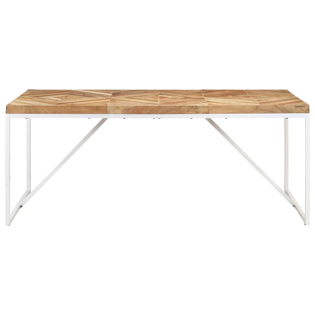 Mesa de jantar 180x90x76 cm madeira acácia maciça e mangueira