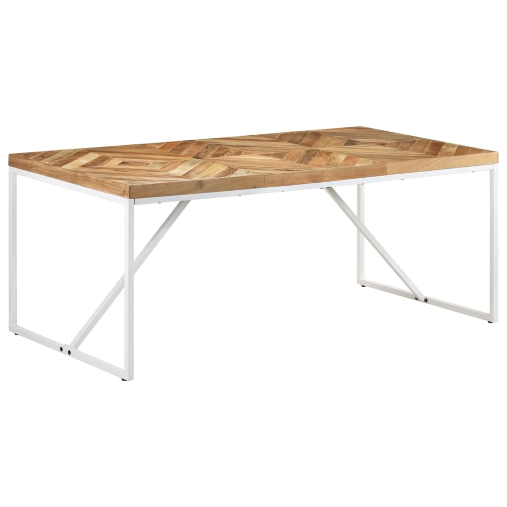 Mesa de jantar 180x90x76 cm madeira acácia maciça e mangueira