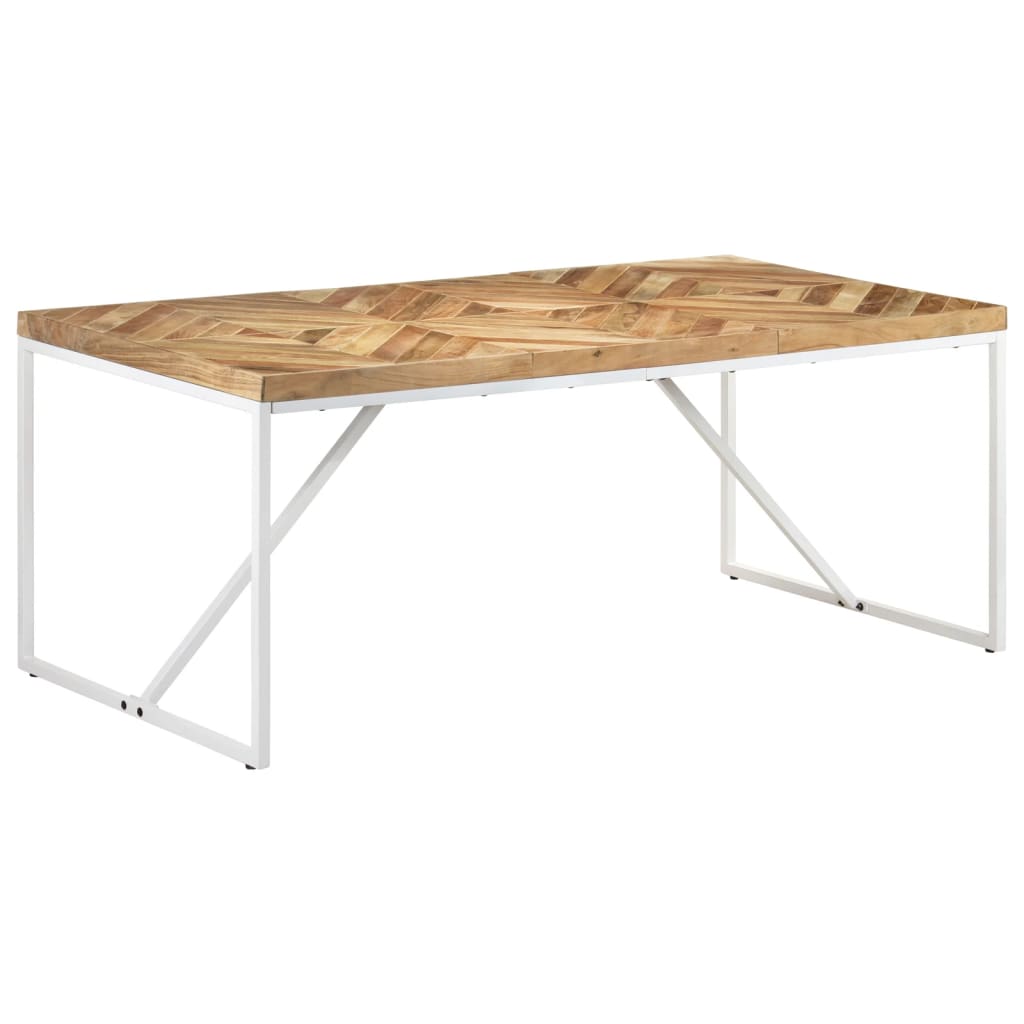 Mesa de jantar 180x90x76 cm madeira acácia maciça e mangueira