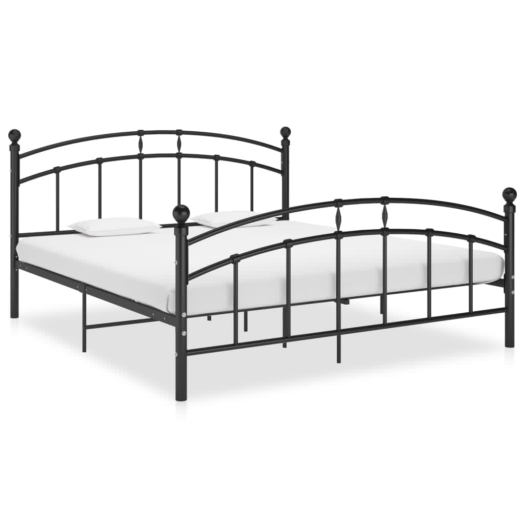 Estrutura de cama metal 180x200 cm preto