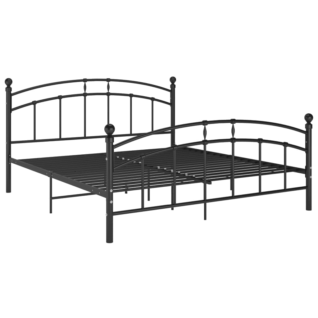 Estrutura de cama metal 180x200 cm preto