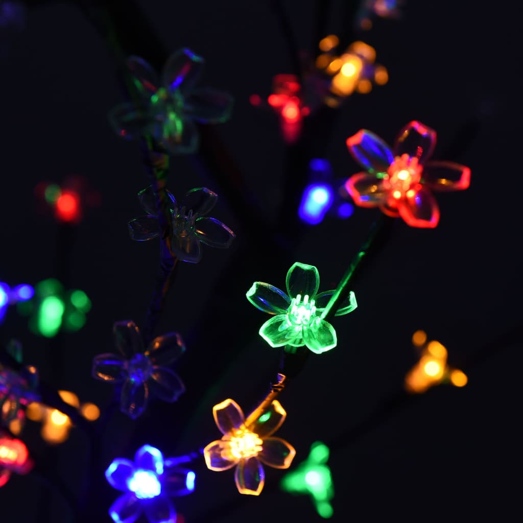 Árvore de Natal 128 LEDs flor cerejeira luz colorida 120 cm