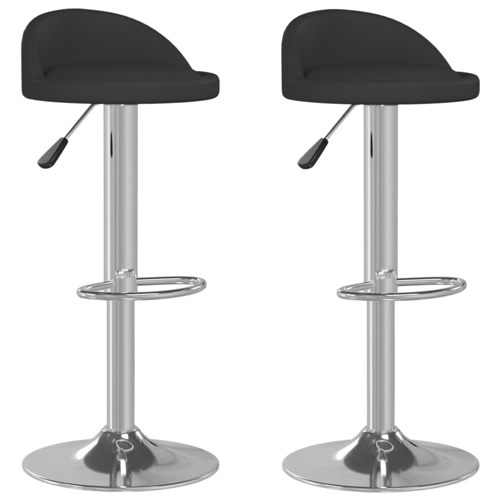 Bancos de bar 2 pcs couro artificial preto