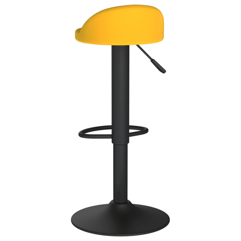 Bancos de bar 2 pcs veludo amarelo