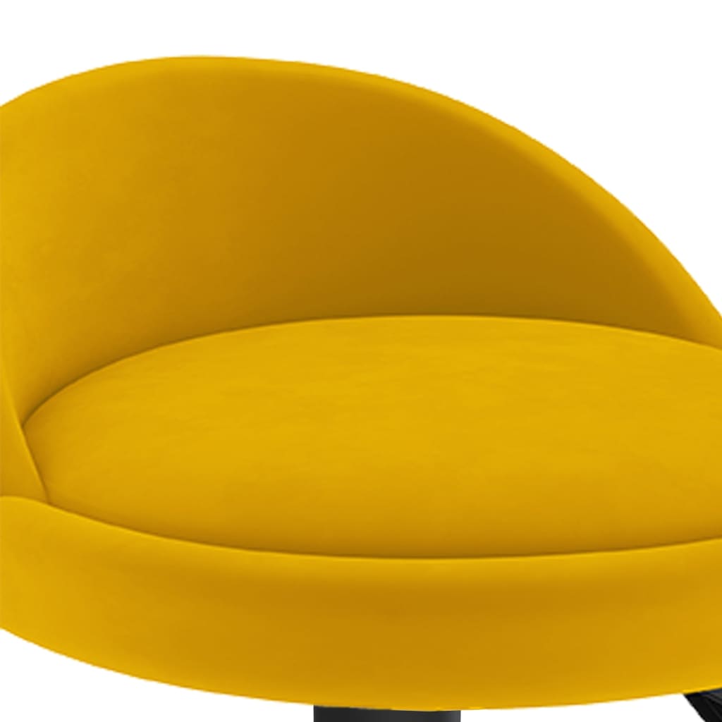 Bancos de bar 2 pcs veludo amarelo