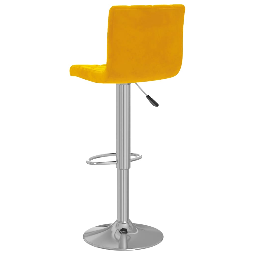 Bancos de bar 2 pcs veludo amarelo mostarda