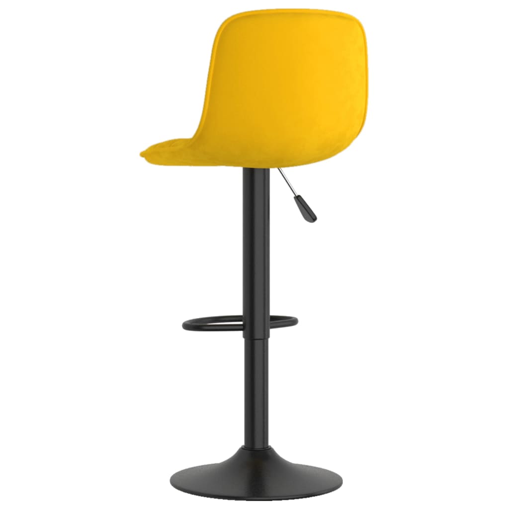 Bancos de bar 2 pcs veludo amarelo