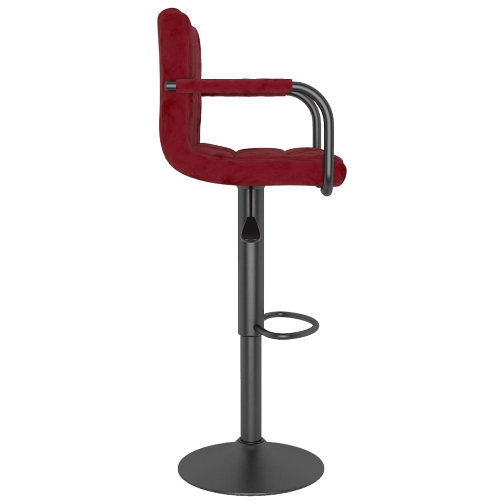 Bancos de bar 2 pcs veludo vermelho tinto