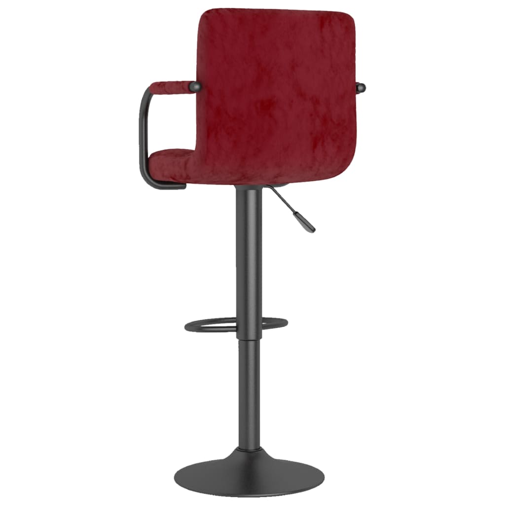 Bancos de bar 2 pcs veludo vermelho tinto