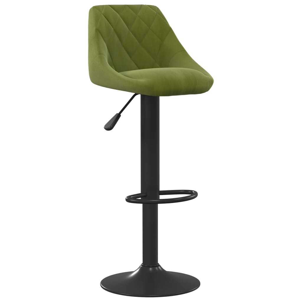 Bancos de bar 2 pcs veludo verde-claro