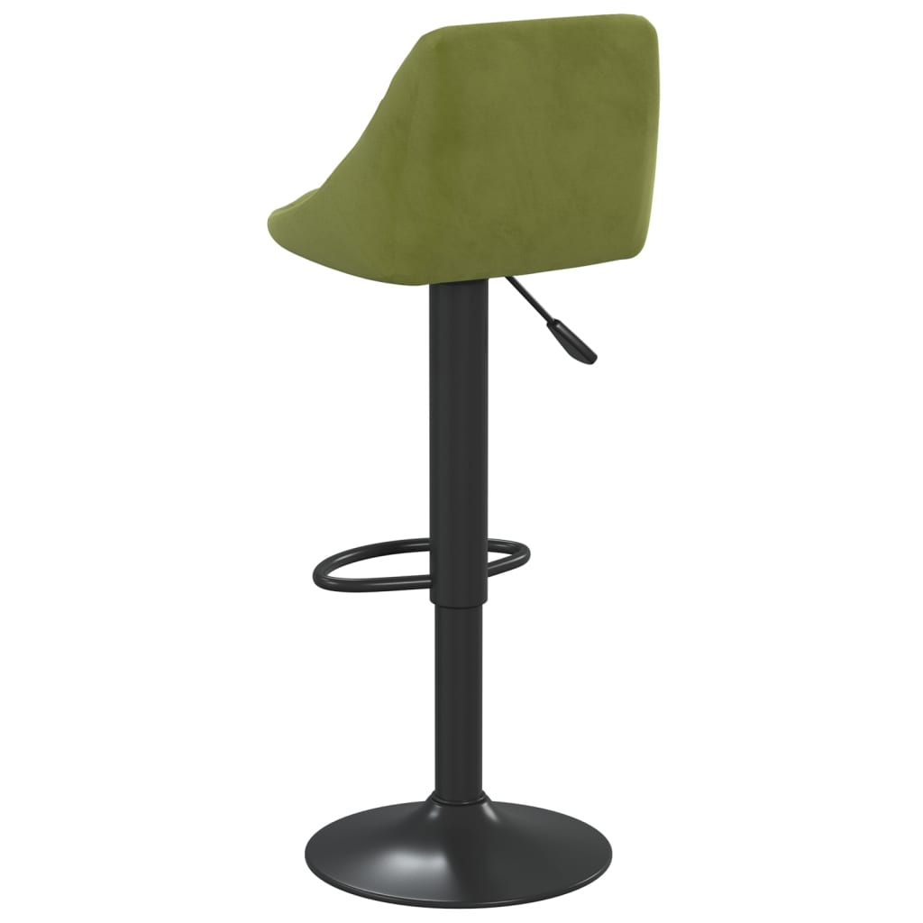 Bancos de bar 2 pcs veludo verde-claro