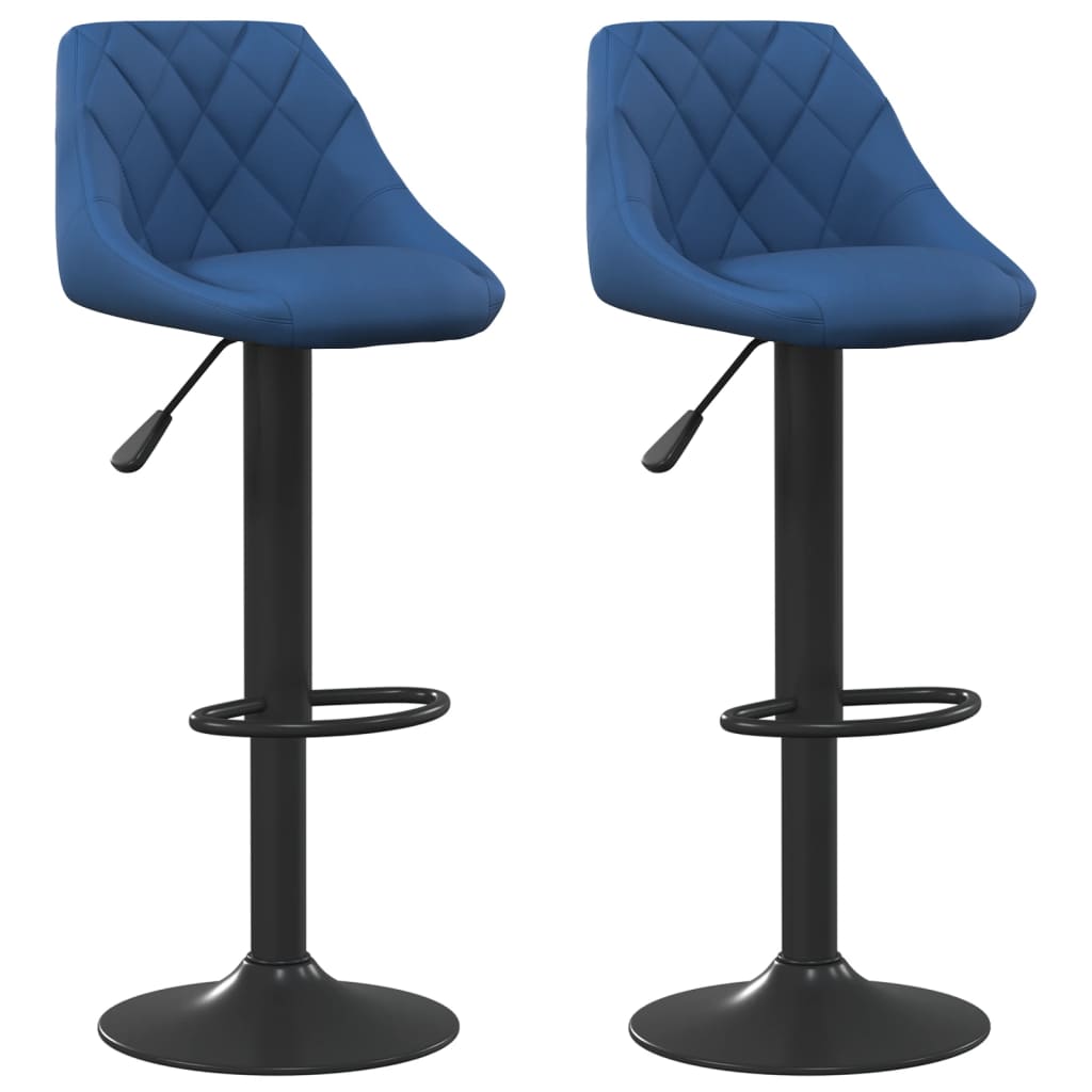 Bancos de bar 2 pcs veludo azul