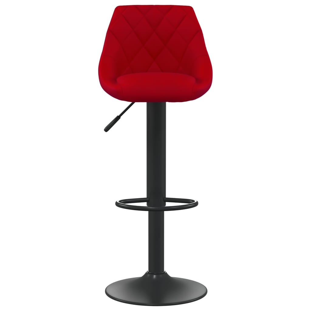 Bancos de bar 2 pcs veludo vermelho tinto