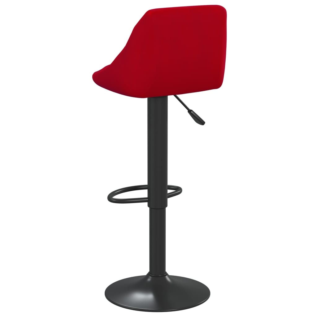 Bancos de bar 2 pcs veludo vermelho tinto