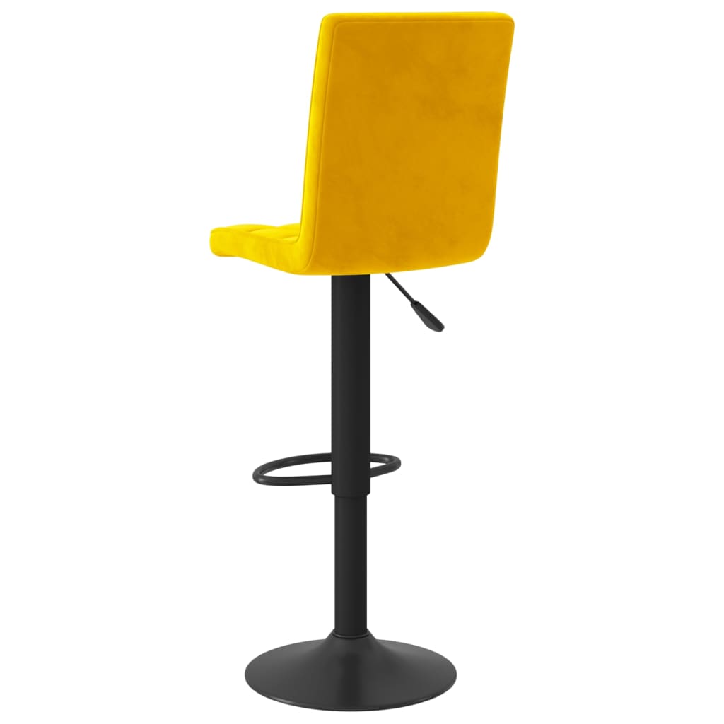 Bancos de bar 2 pcs veludo amarelo mostarda