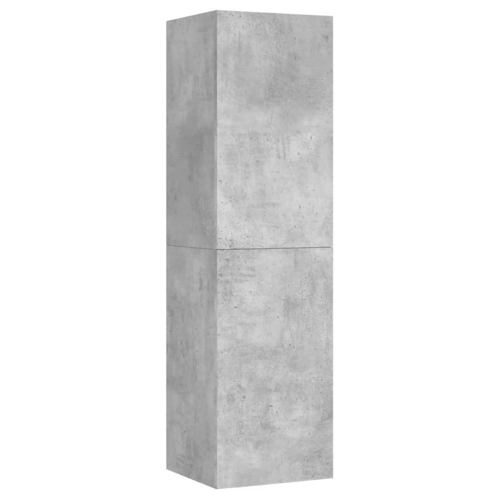 Móveis de TV 4 pcs 30,5x30x110cm contraplacado cinzento cimento