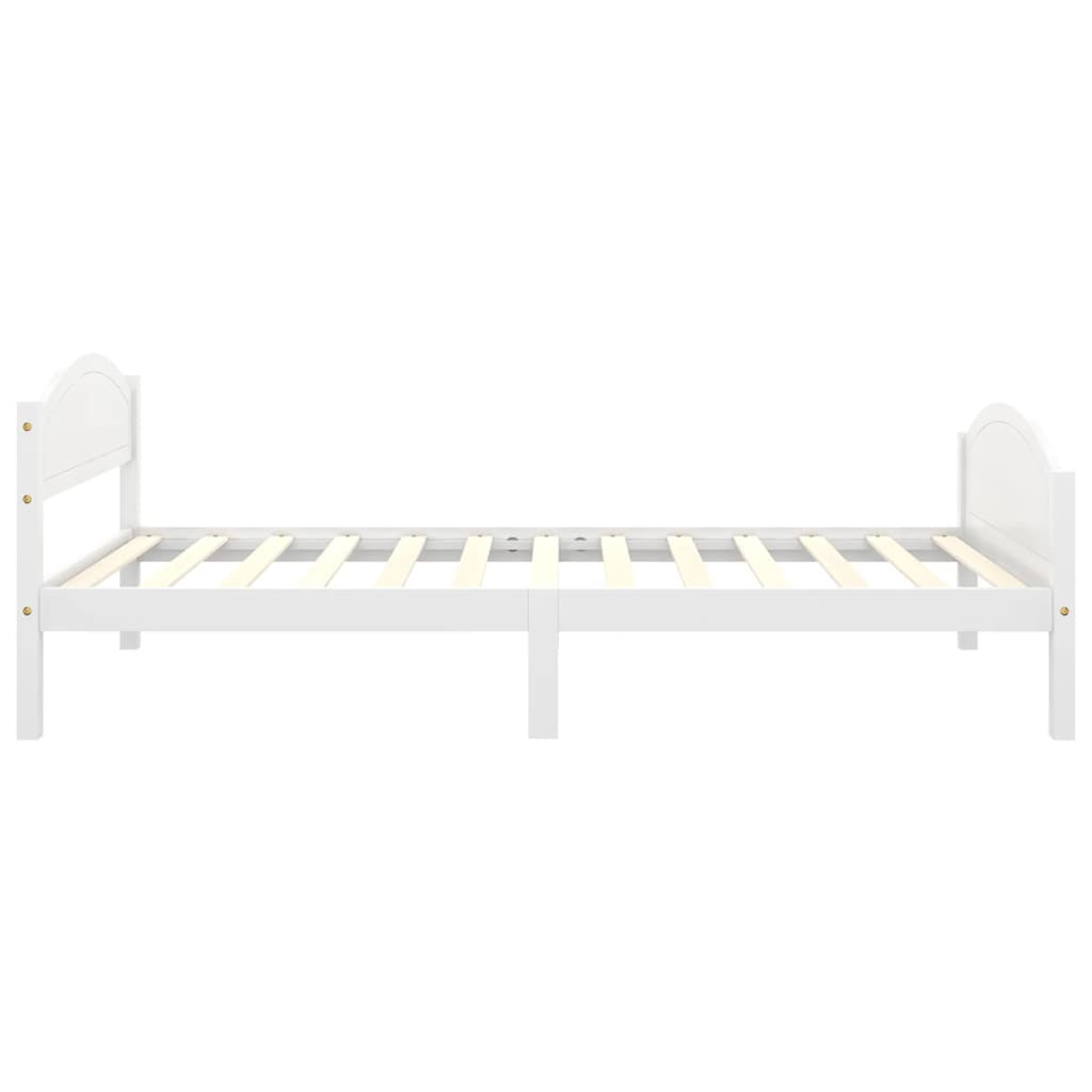 Estrutura de cama 90x200 cm pinho maciço branco