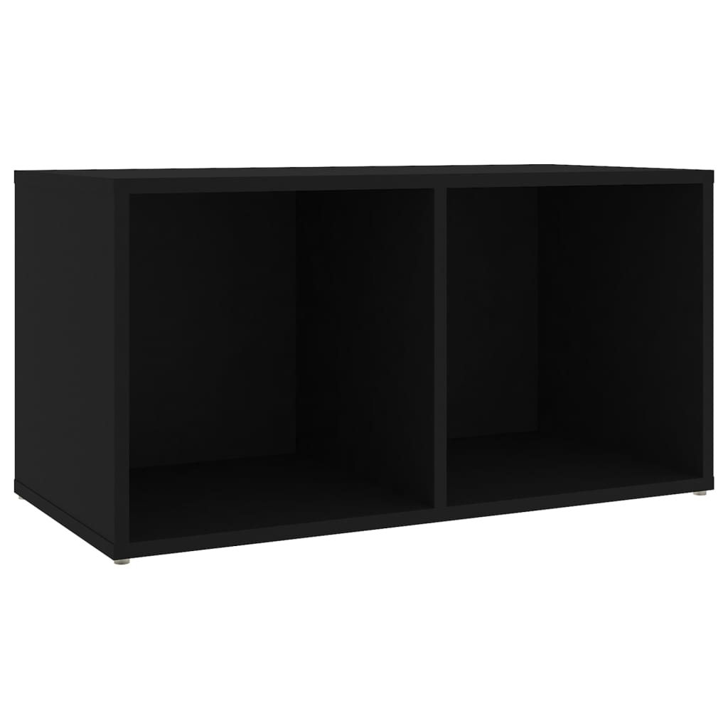 Móveis de TV 2 pcs 72x35x36,5 cm contraplacado preto