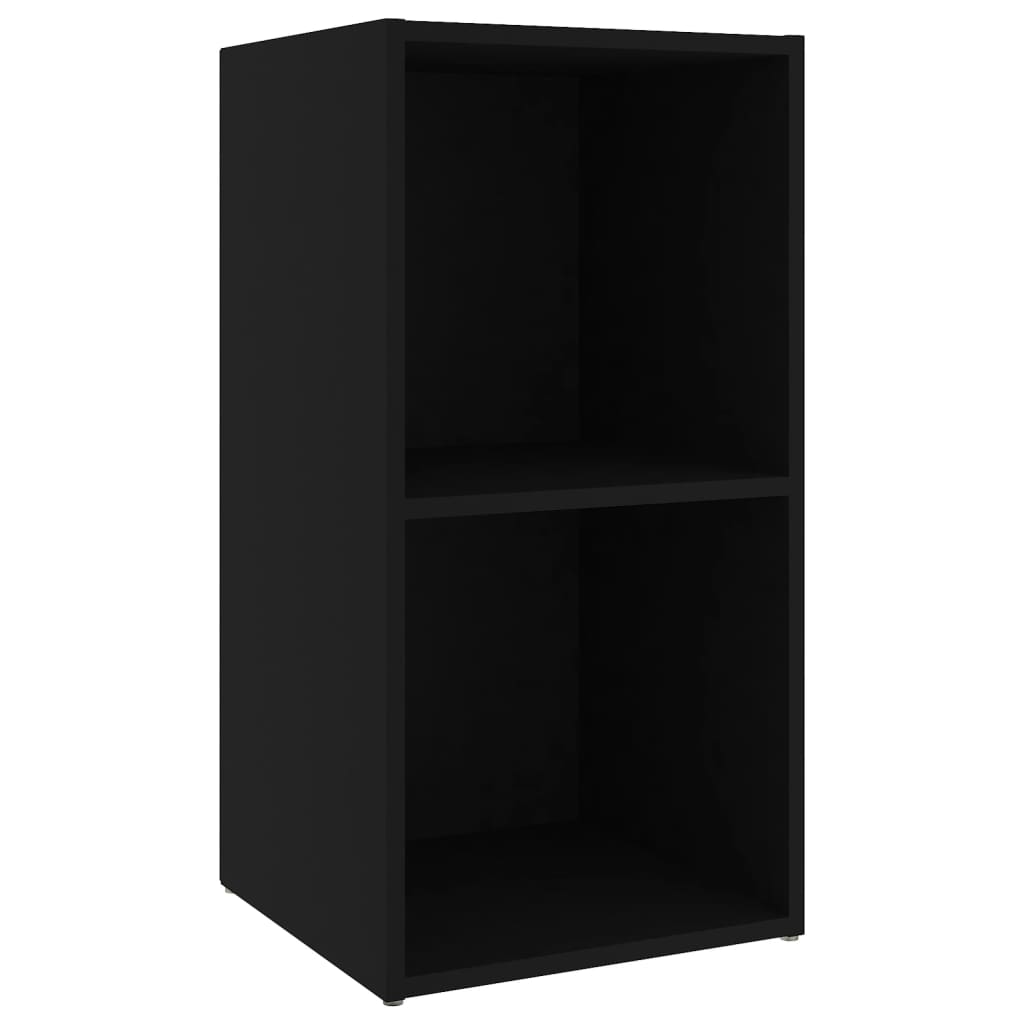 Móveis de TV 2 pcs 72x35x36,5 cm contraplacado preto