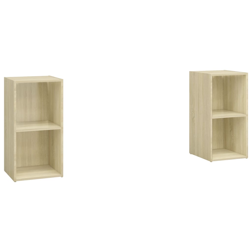 Móveis de TV 2 pcs 72x35x36,5 cm contraplacado carvalho sonoma