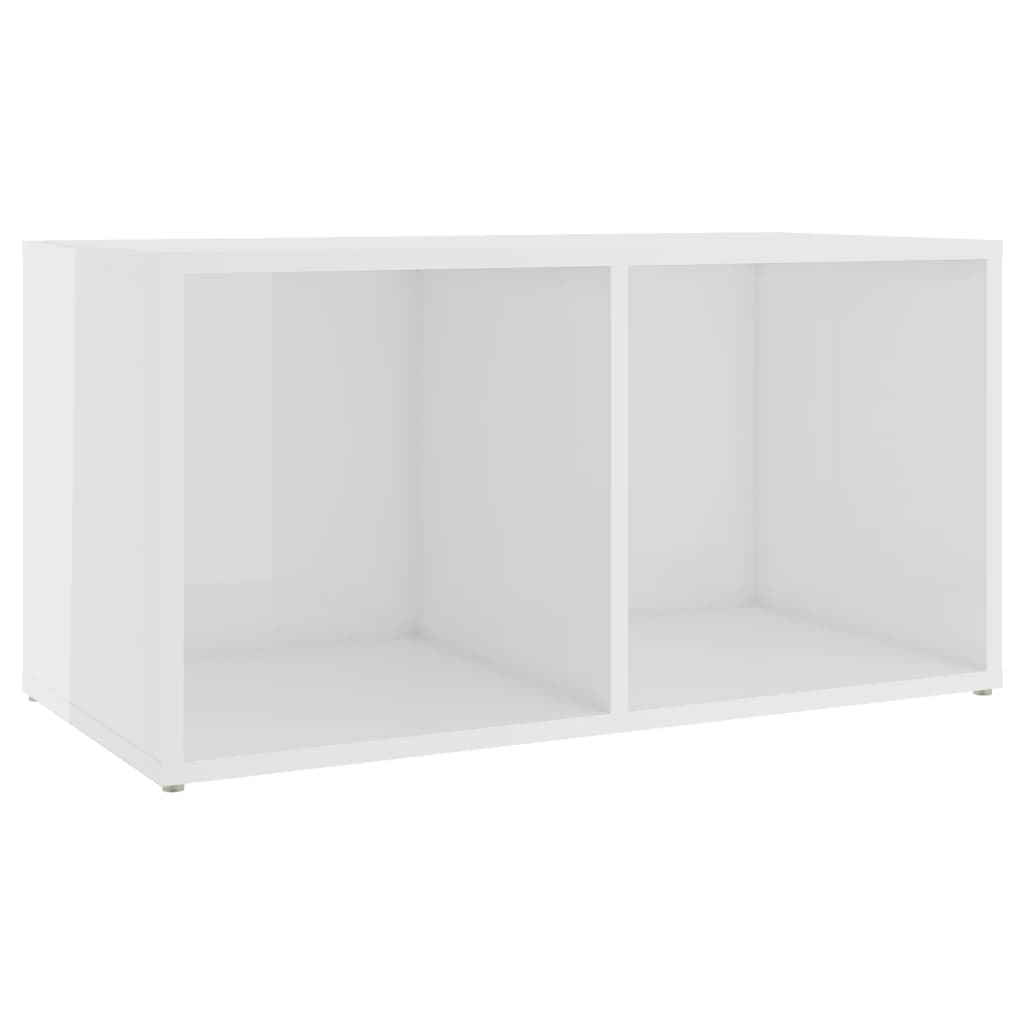 Móveis de TV 2 pcs 72x35x36,5 cm contraplacado branco brilhante