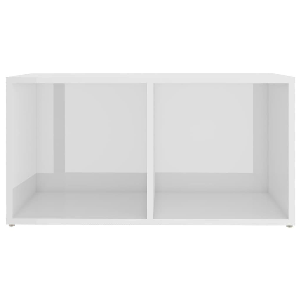 Móveis de TV 2 pcs 72x35x36,5 cm contraplacado branco brilhante