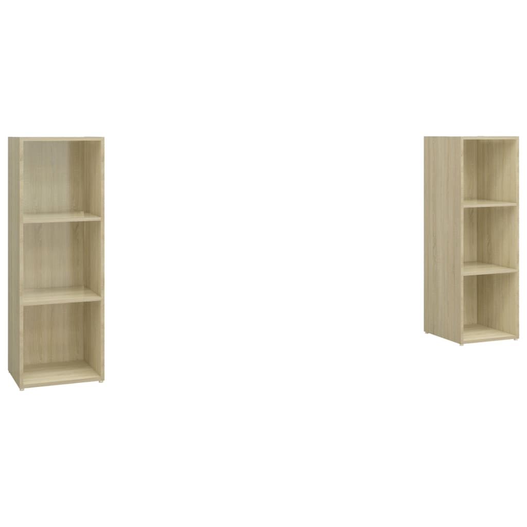 Móveis de TV 2 pcs 107x35x37 cm contraplacado carvalho sonoma