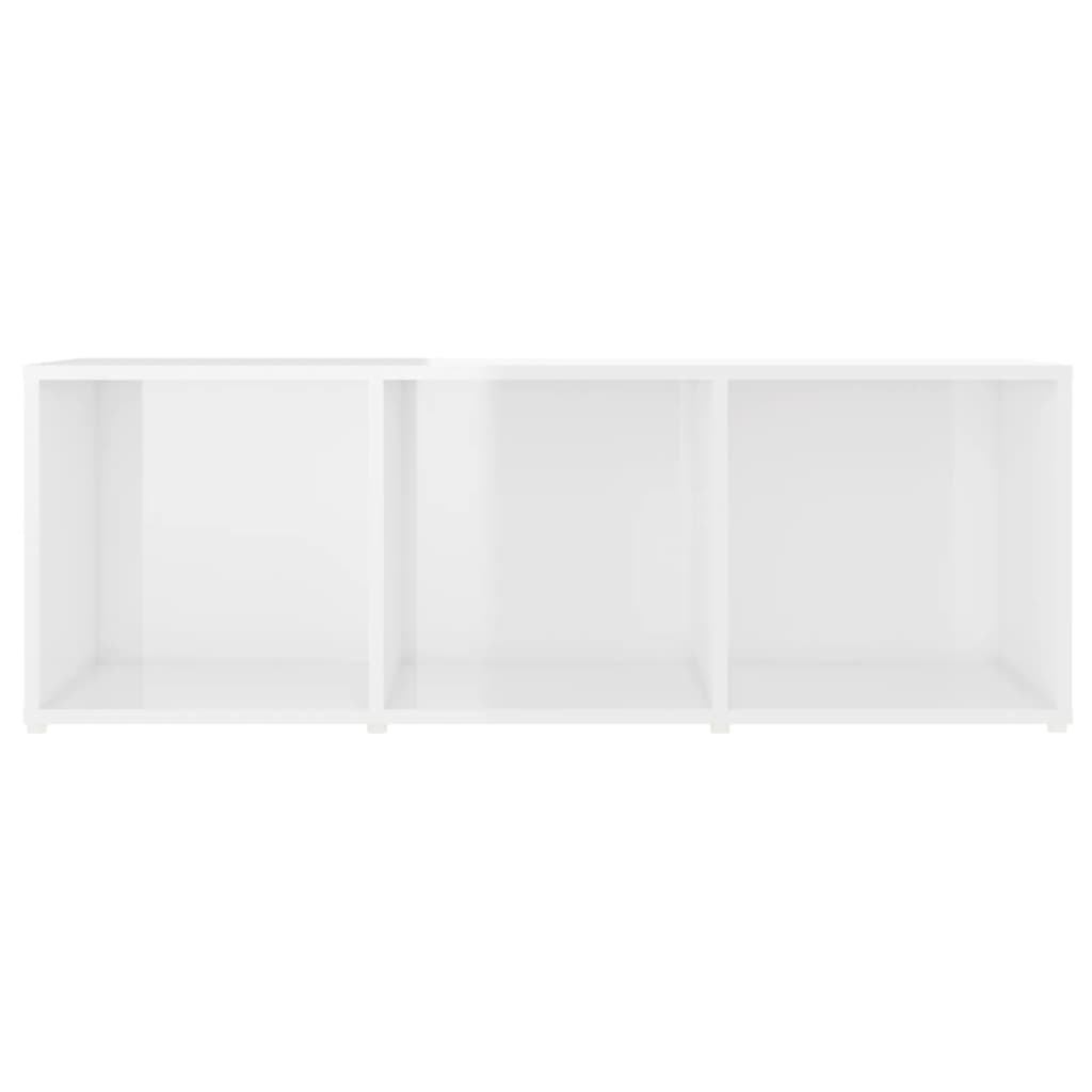 Móveis de TV 2 pcs 107x35x37 cm contraplacado branco brilhante