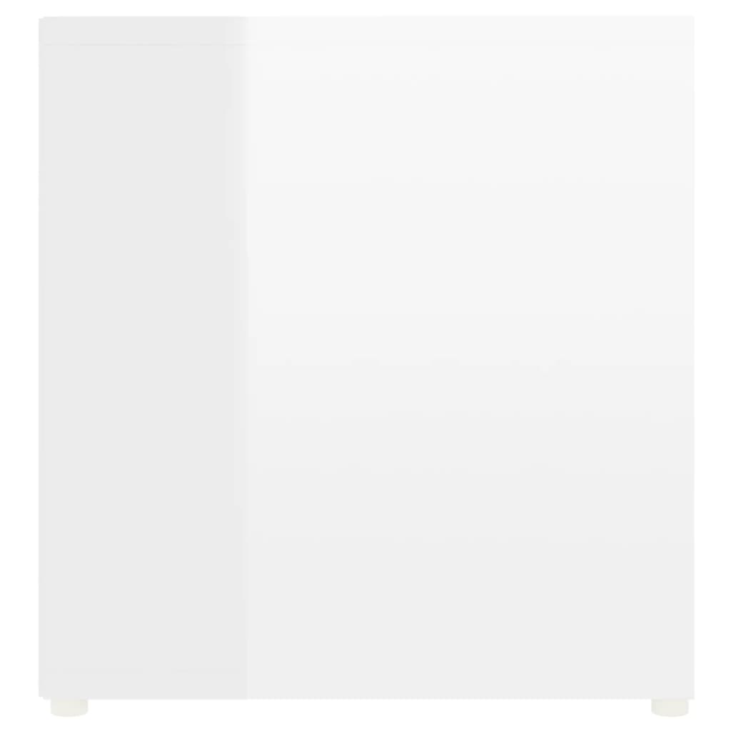 Móveis de TV 2 pcs 107x35x37 cm contraplacado branco brilhante