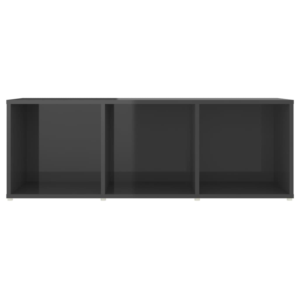 Móveis de TV 2 pcs 107x35x37 cm contraplacado cinza brilhante