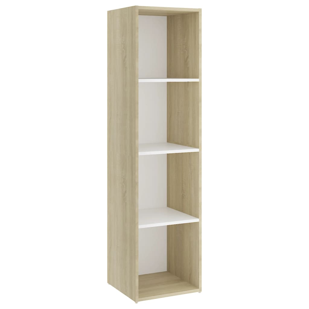 Móveis de TV 2pcs 142,5x35x36,5cm contrapl. branco/carv. sonoma