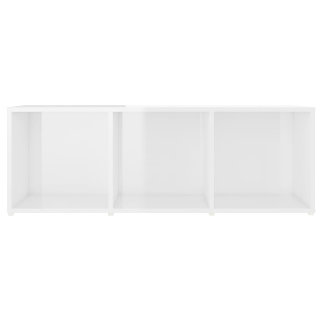 Móveis de TV 2 pcs 107x35x37 cm contraplacado branco brilhante