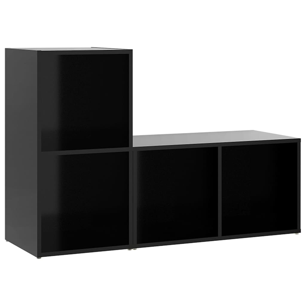 Móveis de TV 2 pcs 72x35x36,5 cm contraplacado preto