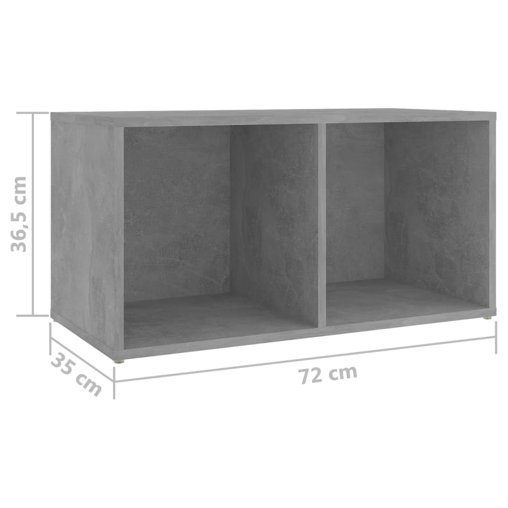 Móveis de TV 2 pcs 72x35x36,5 cm contraplacado cinzento cimento