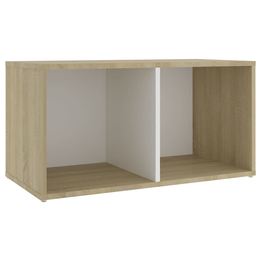 Móveis de TV 2 pcs 72x35x36,5cm contrap. branco/carvalho sonoma