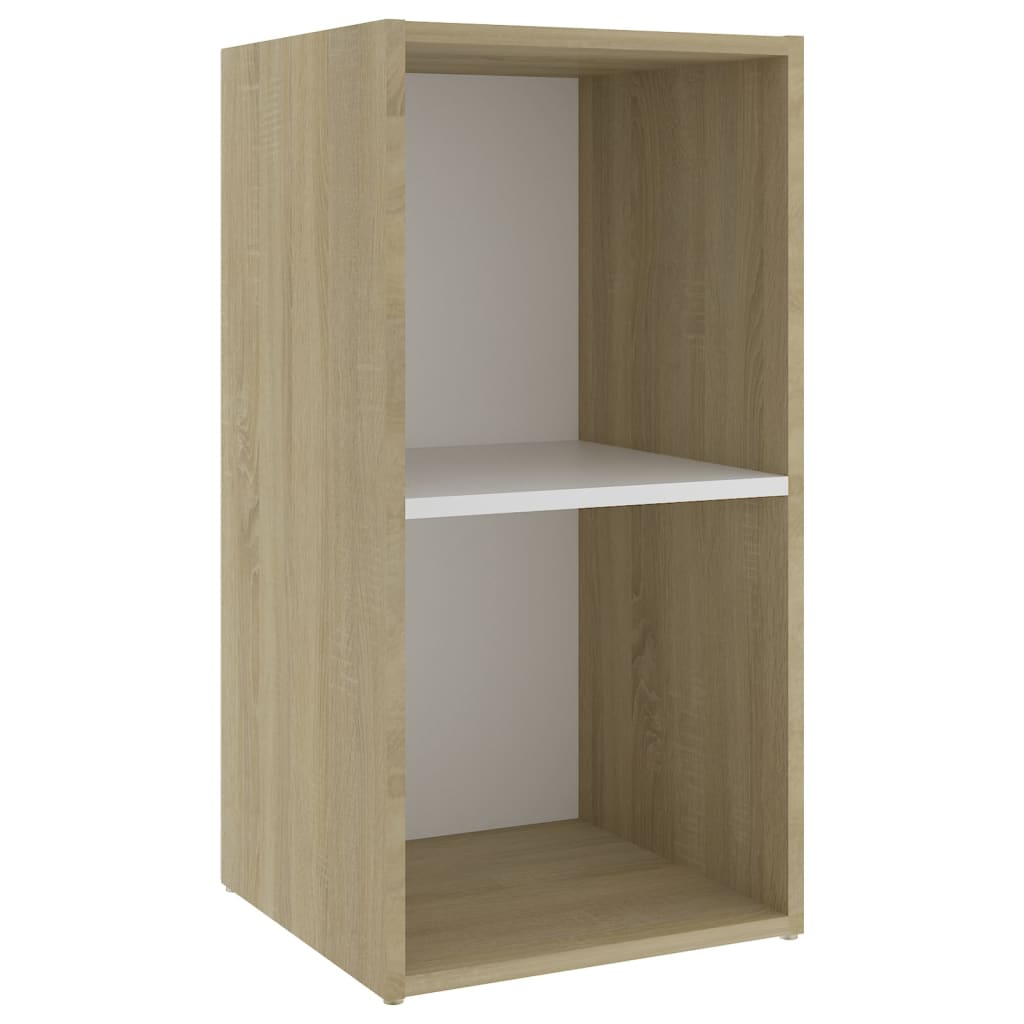 Móveis de TV 2 pcs 72x35x36,5cm contrap. branco/carvalho sonoma