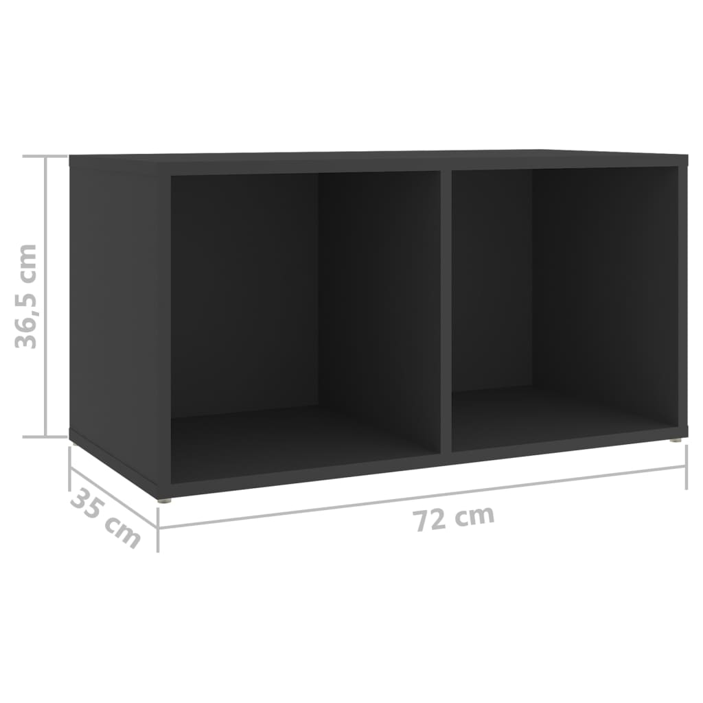 Móveis de TV 4 pcs 72x35x36,5 cm contraplacado cinzento