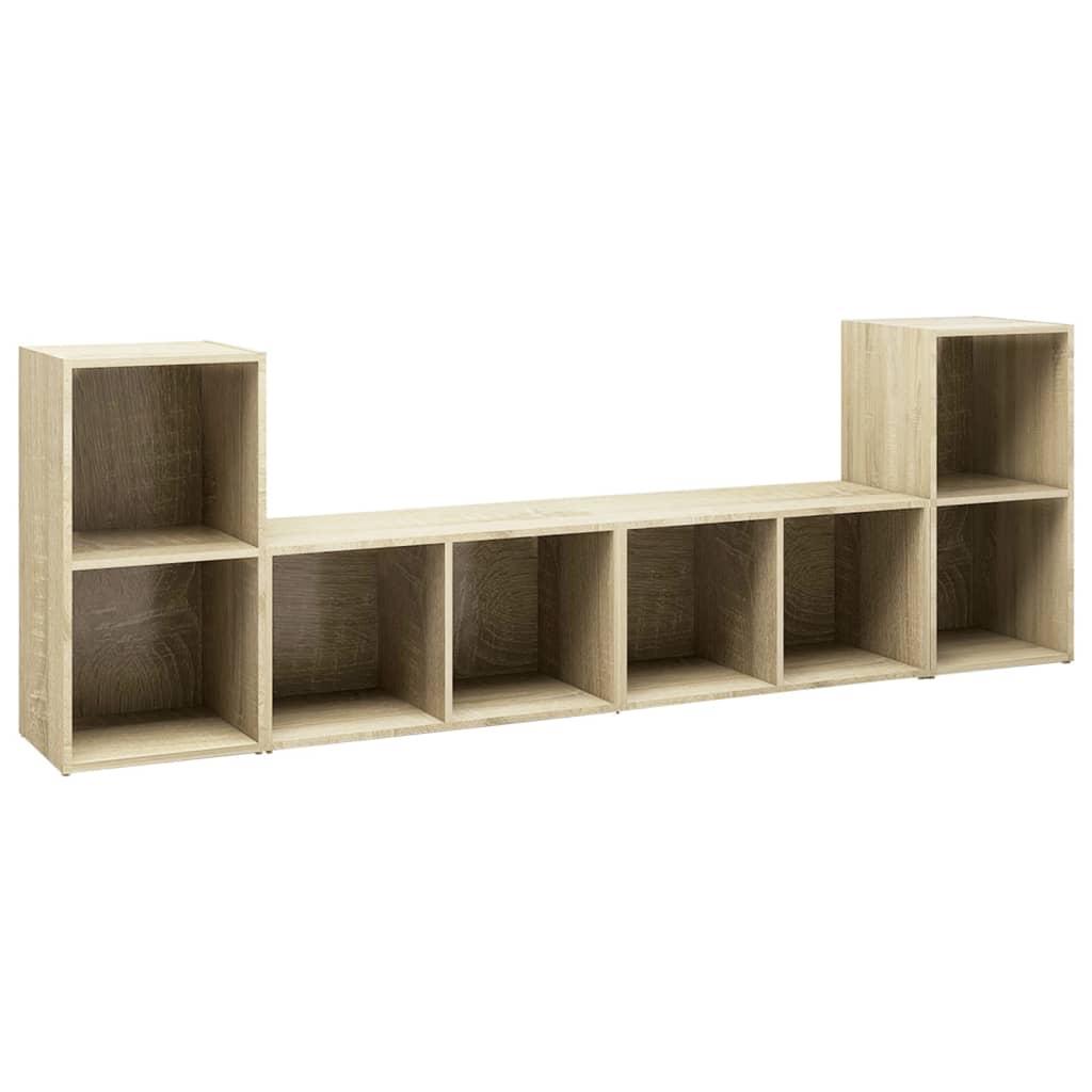 Móveis de TV 4 pcs 72x35x36,5 cm contraplacado carvalho sonoma