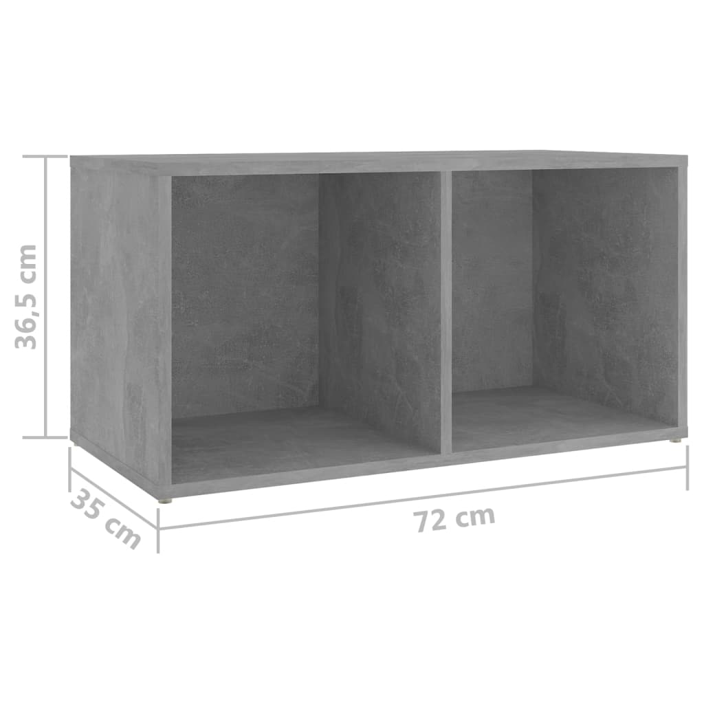 Móveis de TV 4 pcs 72x35x36,5 cm contraplacado cinzento cimento