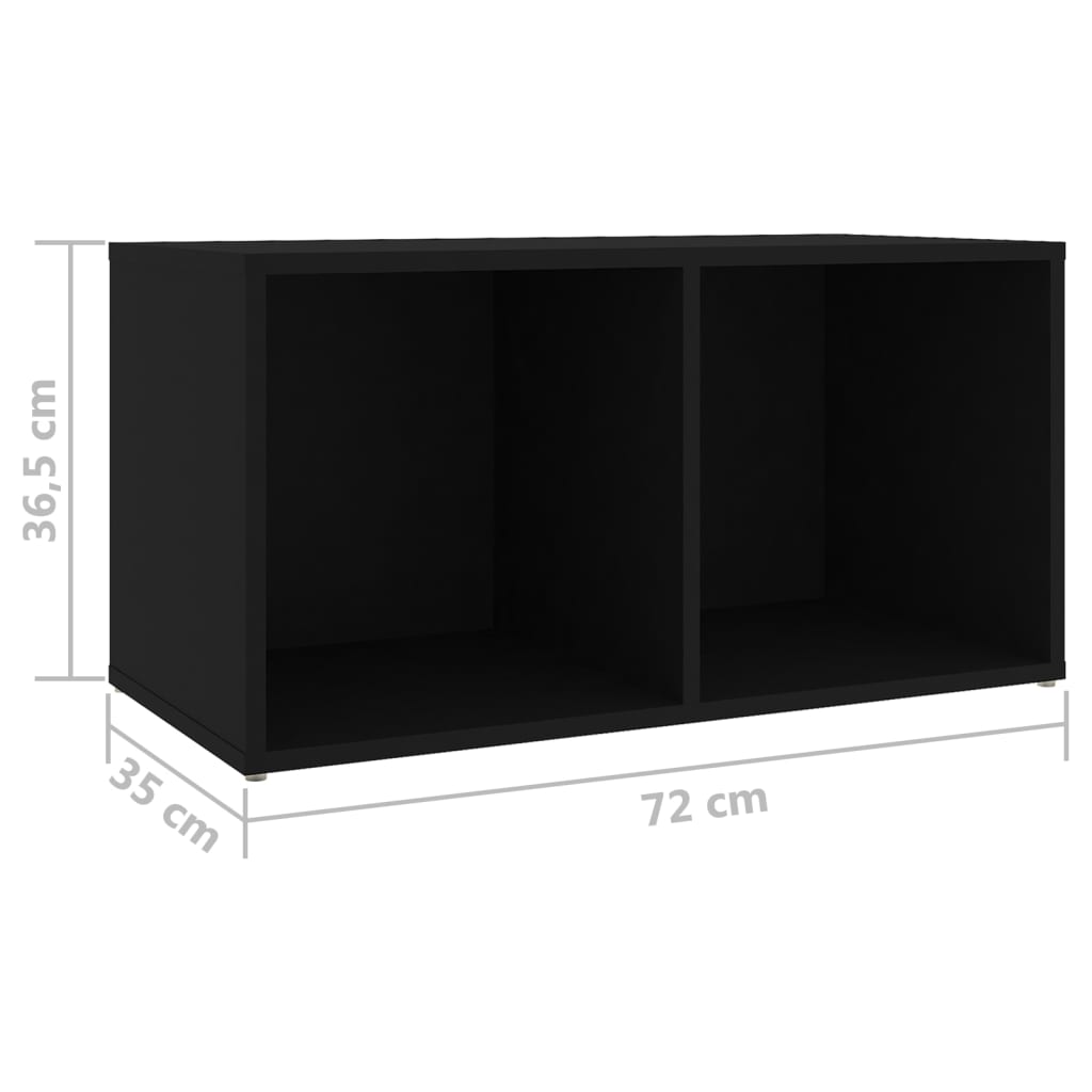 6 pcs conjunto de móveis de TV contraplacado preto