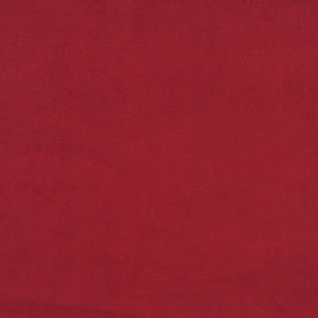 Sofá-cama 2 lugares com duas almofadas veludo vermelho tinto