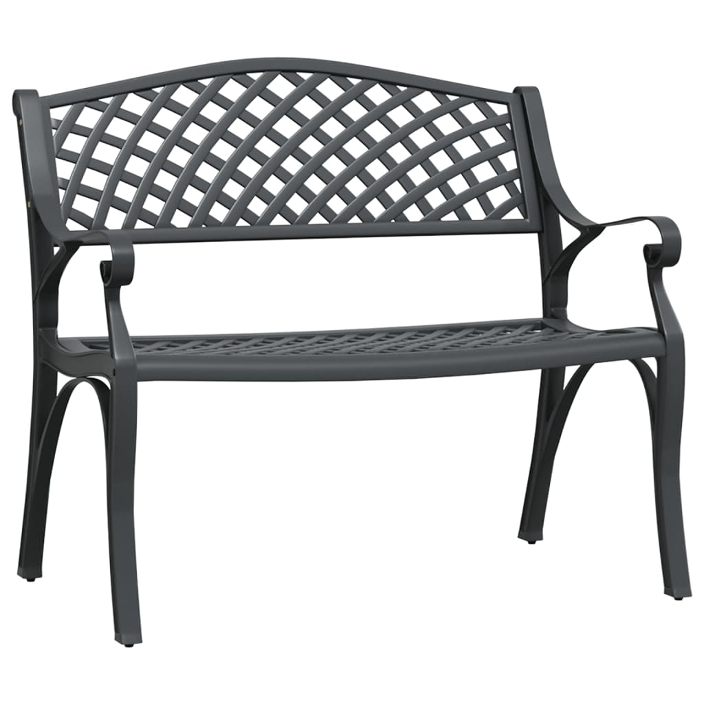 Banco de jardim 102 cm alumínio fundido preto