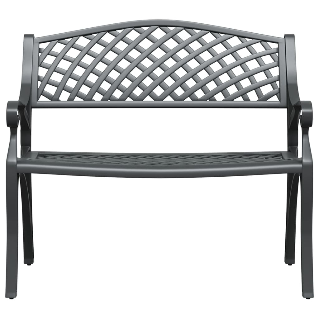 Banco de jardim 102 cm alumínio fundido preto