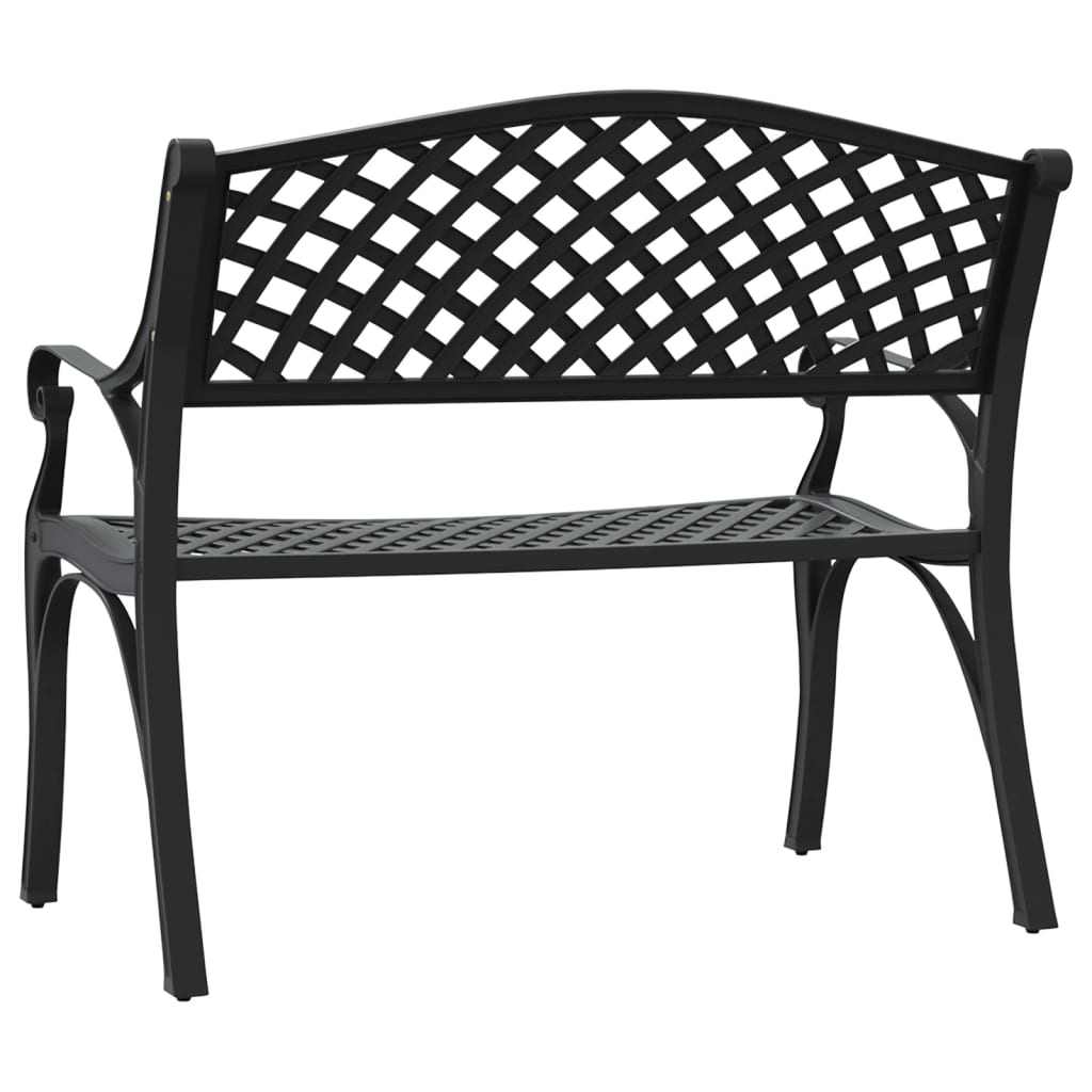 Banco de jardim 102 cm alumínio fundido preto