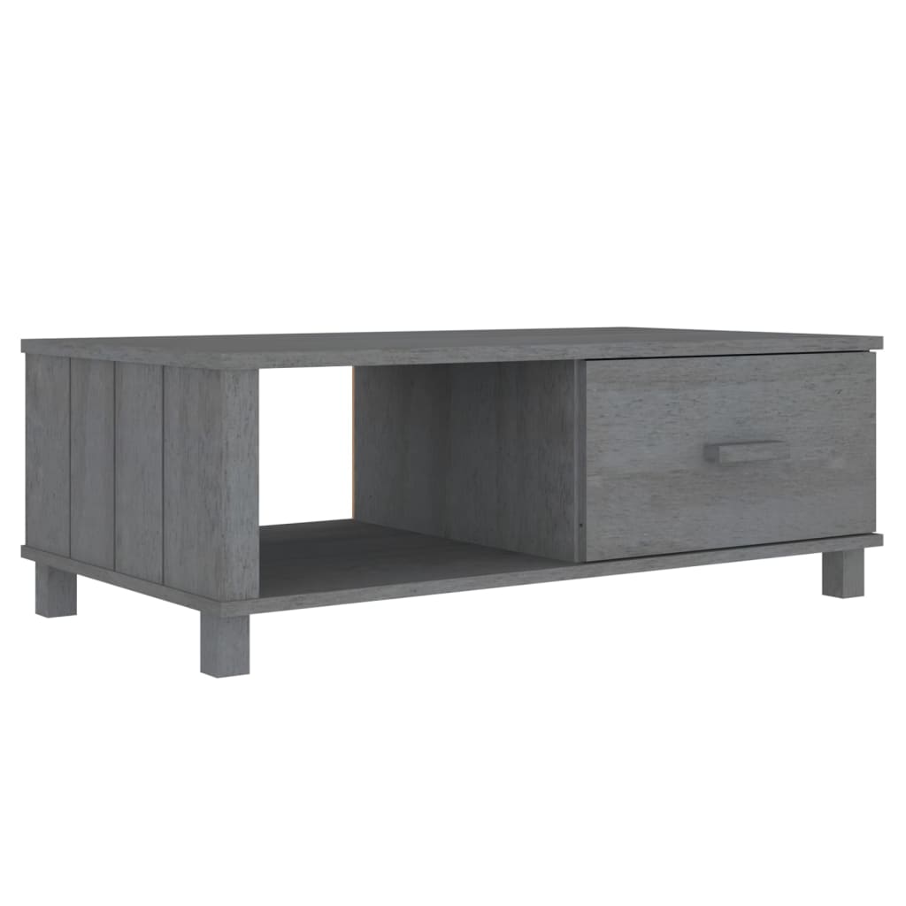 Mesa de centro HAMAR 100x55x35 cm pinho maciço cinza-escuro