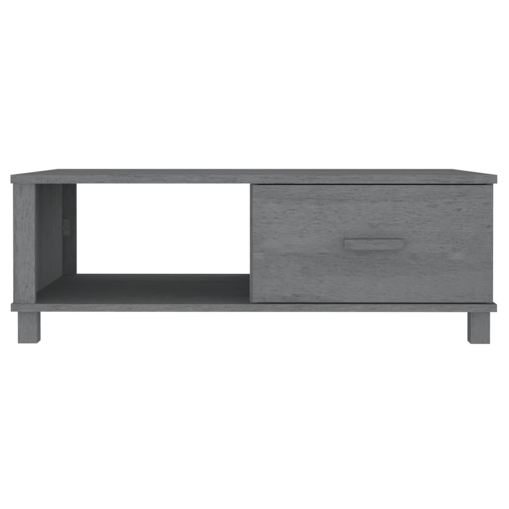 Mesa de centro HAMAR 100x55x35 cm pinho maciço cinza-escuro